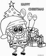 Coloring Pages Spongebob Christmas Bob Sponge Popular sketch template