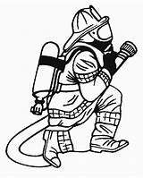 Firefighter Coloring Pages Printable Color sketch template