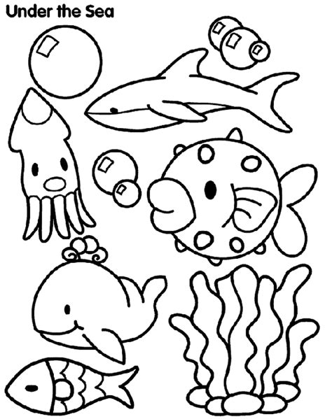 sea coloring pages    print