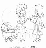 Coloring Baby Outline Two Chatting Women Clipart Illustration Royalty Bannykh Alex Rf Printable Girl Poster Print 2021 Clipartof sketch template