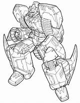 Transformer Coloring Pages Kids sketch template