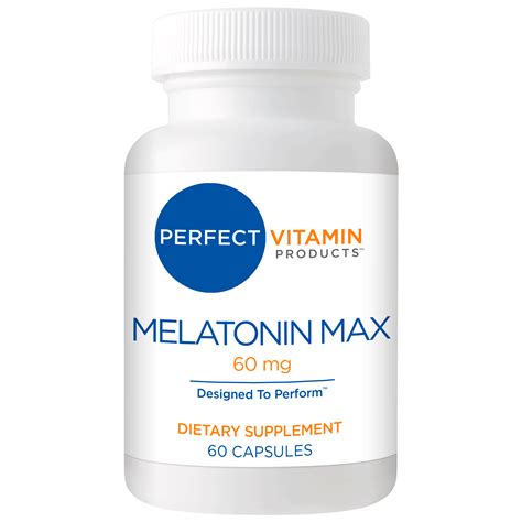 Melatonin Max 60mg High Dose Capsules – Perfect Vitamin Products
