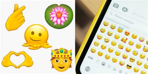 emoji list includes finger hearts kings  melting smile