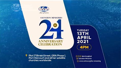 Salvation Ministries 24th Anniversary Celebration 2021 Youtube