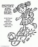 Coloring Scout Girl Honest Fair Daisy Pages Scouts Honesty Petal Law Petals Book Color Lupe Makingfriends Activities Girls Printable Drawing sketch template