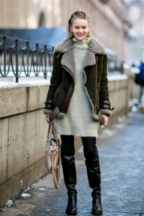 2014秋冬纽约时装周秀场外街拍 模特篇 2 天天时装 口袋里的时尚指南