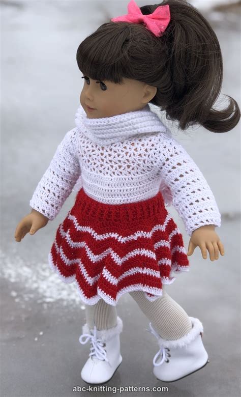 Abc Knitting Patterns American Girl Doll Chevron Skirt