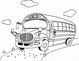 Bus School Coloring Back sketch template