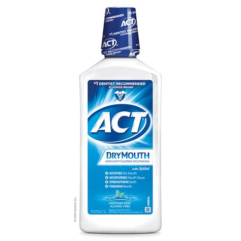 act dry mouth mouthwash  oz soothing mint  xylitol walmartcom walmartcom