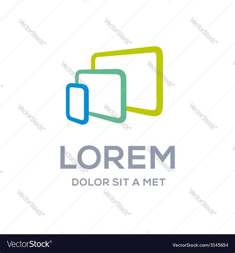 computer laptop tablet phone logo icon design vector image