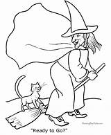 Halloween Coloring Witch Pages Sheets Printable Sheet Spooky Cat Color Print Bing Books Library Clipart Popular Printing Help Easter Coloringhome sketch template