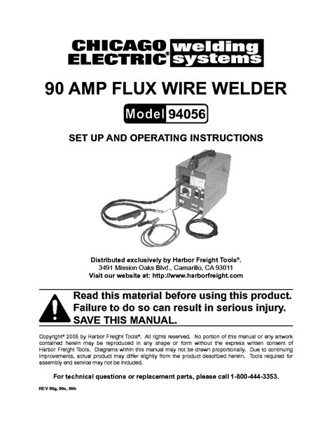 chicago electric welding system model   amp flux wire welder service manual