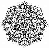Mandala Advanced Coloring Pages Getdrawings Adults Printable sketch template