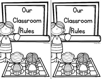 classroom rules coloring book  brittany melzer tpt