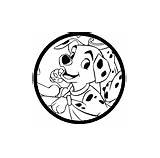 Coloring Dalmatians Pages Disneyclips Umbrella Puppies Floating sketch template