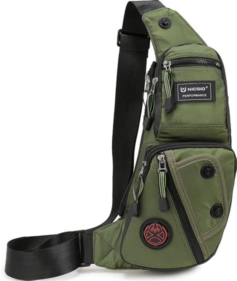 nicgid sling bag chest shoulder backpack fanny pack crossbody bags  menarmy green amazon