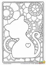 Kids Mindful Coloring Pages Cat Adults Tsgos sketch template