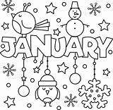 January Coloring Printable Pages Winter Year Happy Kids Colouring Color Preschool Calendar Sheets Kindergarten Choose Board Crafts Colors Worksheets Thriftymommastips sketch template