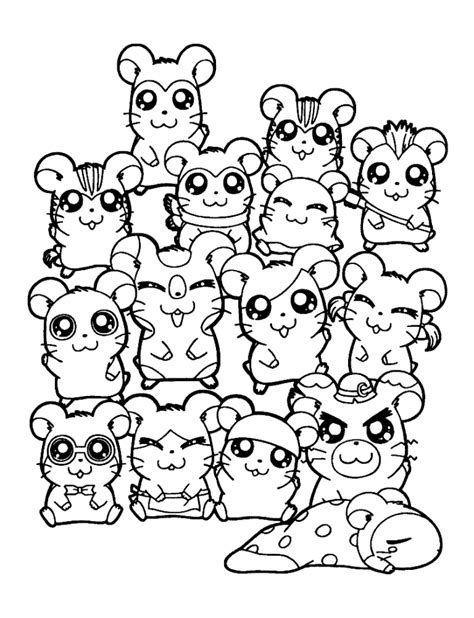 view coloring pages cute hamster png