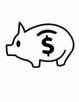Bank Piggy Coloring Clipart Pages Money Kids Color Pig Cliparts Popular Printable Coloringhome Library sketch template