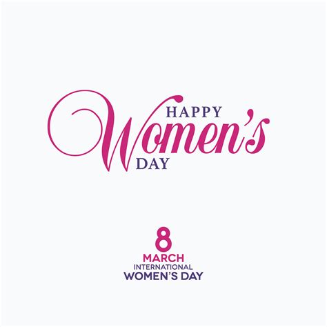 march  happy womens day calligraphic lettering design  vector
