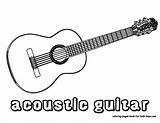 Coloring Guitar Pages Acoustic Guitars Clipart Bass Printables Kids Musical Instruments Drawing Printout Visit Instrument String Library Popular sketch template
