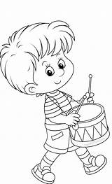 Coloring School Pages Back Sarahtitus Little Child Fun Drummer Bigstock Ready sketch template