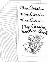 Cursive Practice Book sketch template