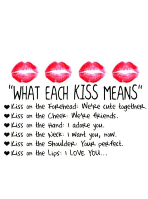 What Each Kiss Means Kiss Meaning Handsome Quotes Good Morning