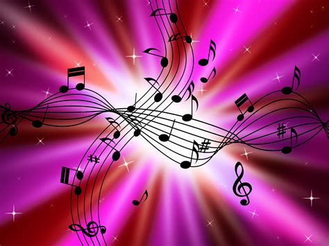 photo pink  background shows musical instruments  brightness tune notes