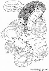 Coloring Brett Jan Eggs Easter Pages Happy Printable Print sketch template