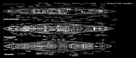 german type vii submarine schematic