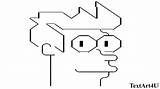 Text Drawing Ascii Unicode Choose Board Fry Futurama sketch template