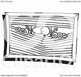 Blinds Peeking Through Clipart Coloring Man Paranoid Illustration Line Royalty Toonaday Rf Ron Leishman sketch template