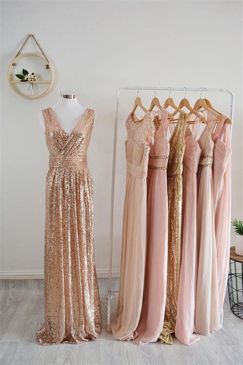 blush bridesmaid dresses  dreams combine  number   blush shades including