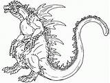 Godzilla Coloring Popular Kids sketch template