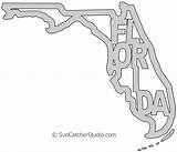 Florida Outline State Map Shape Stencil Printable Svg Pattern Template Clip sketch template