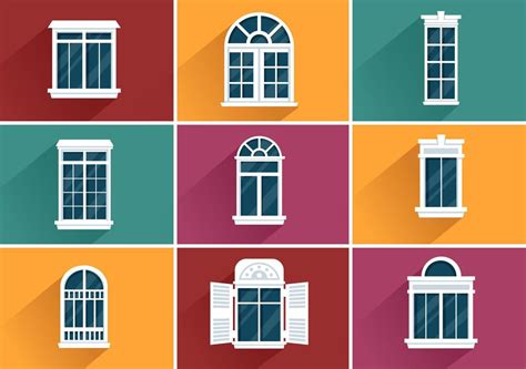 huis architectuur met reeks van deuren en ramen divers vormen kleuren en maten  sjabloon hand