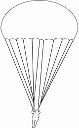 Parachute Paratrooper Silhouette Silhouettes sketch template