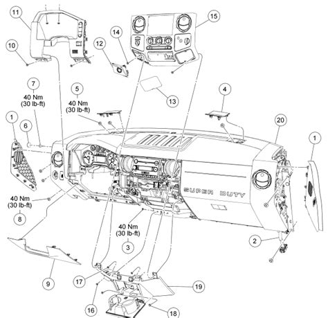 ford  interior parts diagram