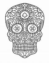 Mandala Skull Coloring Pages Dead Printable Getcolorings Mand Color sketch template