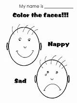 Sad Coloring Worksheets Face Para Happy Faces Ingles English Activities Google Preschool Class Pages Bible Inglês Kids Search Positive Niños sketch template