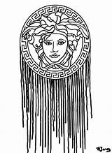 Versace Logo Drawing Painting Poster Getdrawings sketch template