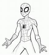 Drawing Spider Man Coloring Spiderman Popular Draw sketch template