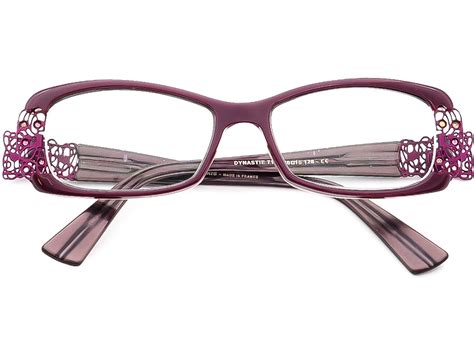 jean lafont eyeglasses dynastie  purple rectangular frame etsy