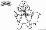 Underpants Captain Coloring Pages Printable Linear Simple Adults Kids sketch template