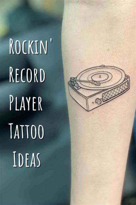 rockin record player tattoo ideas tattoo glee