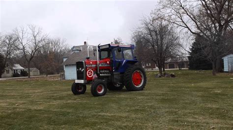 massey ferguson model  tractor  cab aumann auctions youtube