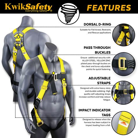 kwiksafety charlotte nc tornado kit  full body safety harness  lanyard tool lanyard