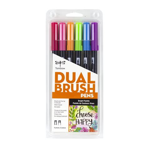 tombow dual brush pens dual tip art markers bright set  pack